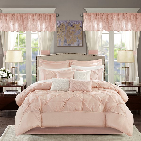 Madison Park Essentials Joella 24 Piece Room in a Bag in Blush, Cal King MPE10-811 - Image 4