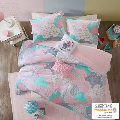 Urban Habitat Kids Cloud Cotton Printed Comforter Set in Pink, Twin UHK10-0013