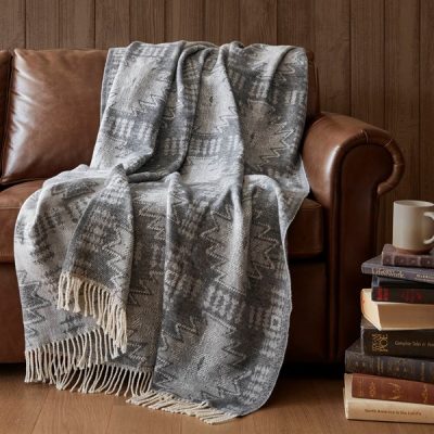 Woolrich Alberta Cotton Blend Throw in Grey Aztec, 50x60" WR50-4088