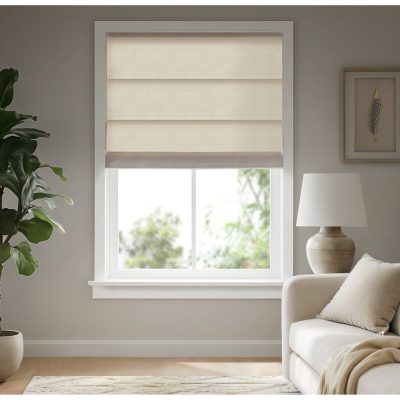 Madison Park Galen Matte Cordless Roman Blind in Matte ivory, 34x64" MP40-8774