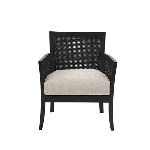 Madison Park Diedra Cane Armchair in Black, One Size MP100-1174 - Image 3