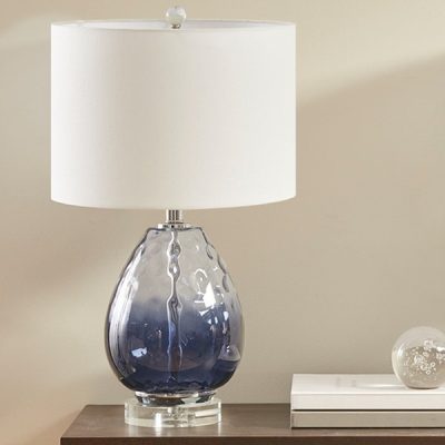510 Design Borel Ombre Glass Table Lamp in Dark Blue, One Size UH153-0099