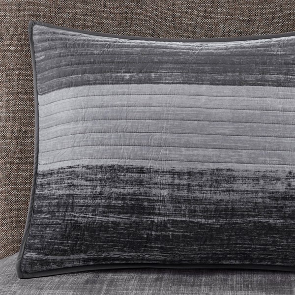 Madison Park Essentials Saben Quilt Set with Cotton Bed Sheets in Black, Twin MPE13-1206 - Image 2