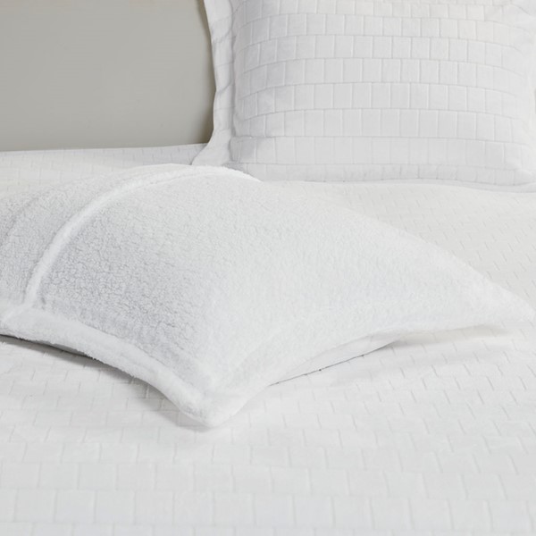 True North by Sleep Philosophy Laurie Plush to Sherpa Comforter Set in Ivory, King/Cal King TN10-0476 - Image 5