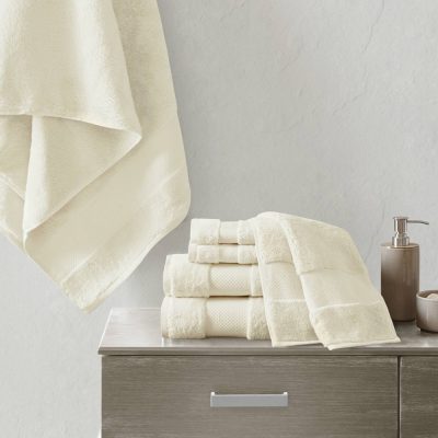 Madison Park Signature Turkish Cotton 6 Piece Bath Towel Set in Natural, 6-Piece MPS73-318