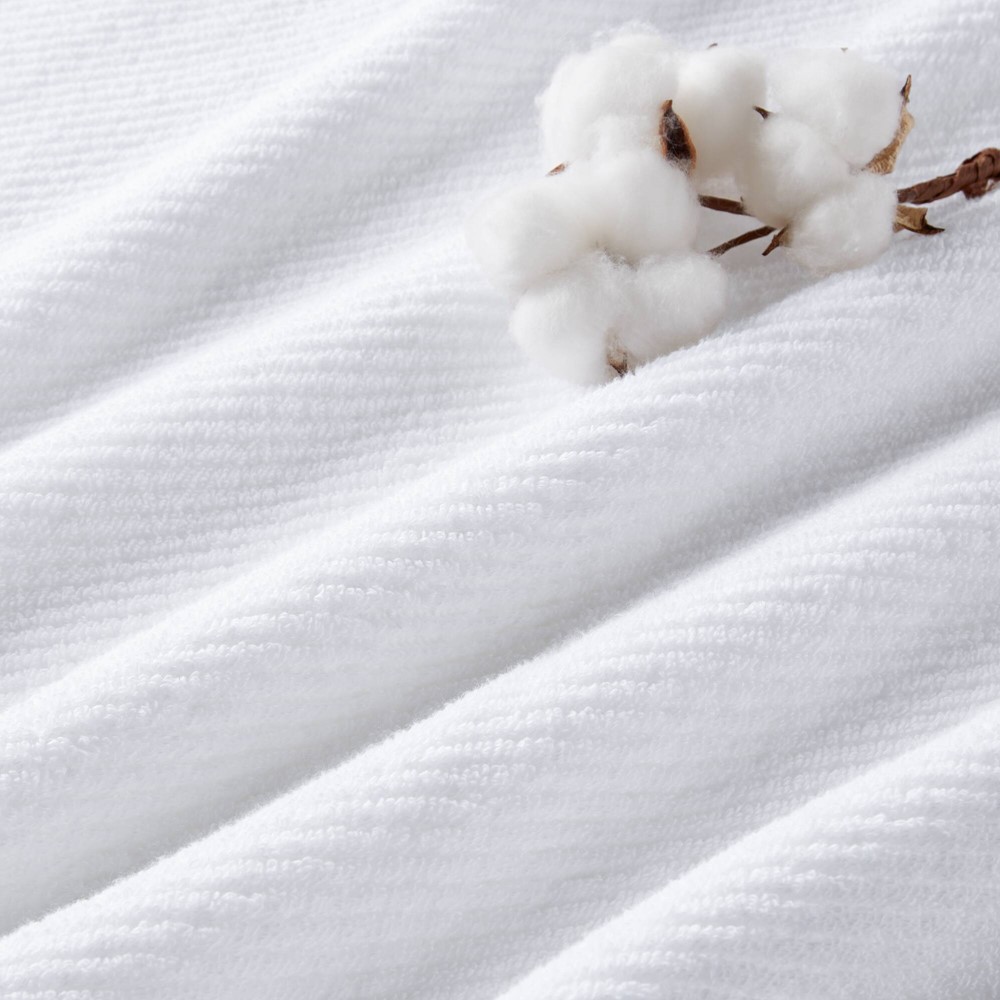 Madison Park Diagonal Ribbed in White, 4-Piece MP73-8858 - Image 2