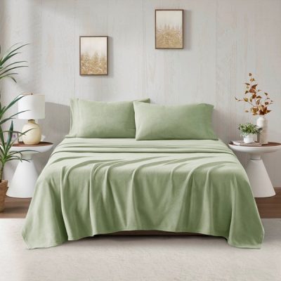 True North by Sleep Philosophy Micro Fleece Sheet Set in Green, Full PC20-006