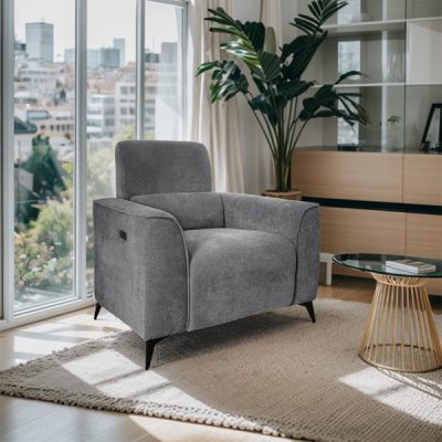 Chapel Hill Madison Power Recliner in Dark Grey, One Size CH103-0046