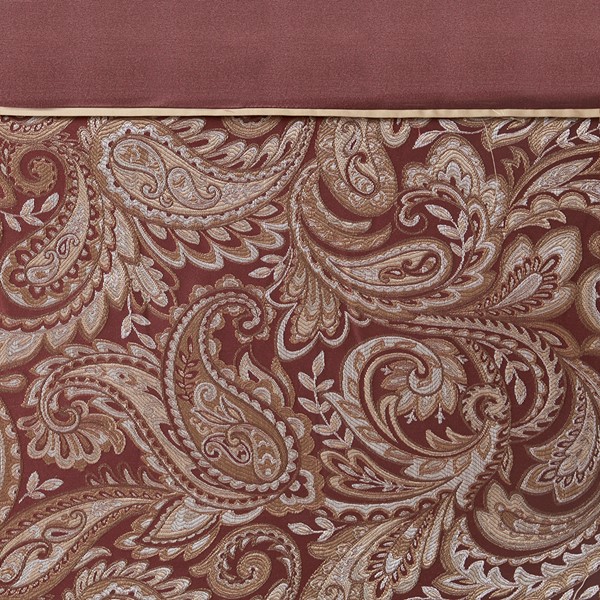 Madison Park Aubrey Jacquard Shower Curtain in Burgundy, 72x72" MP70-3034 - Image 6