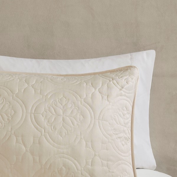510 Design Oakley 3 Piece Reversible Bedspread Set in Cream, Full/Queen 5DS13-0166 - Image 3