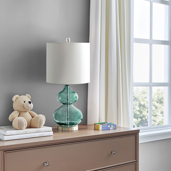 510 Design Ellipse Curved Gourd Glass Table Lamp, Set of 2 in Blue, Set of 2 5DS153-0018 - Image 6