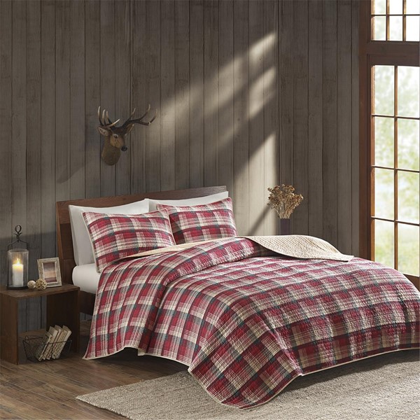 Woolrich Tasha Quilt Mini Set in Red, Full/Queen WR14-1785 - Image 4