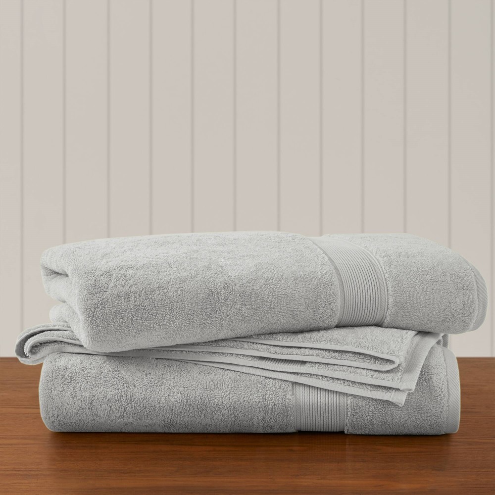 Madison Park Signature 800GSM 100% Cotton Bath Sheet 2 Piece Set in Silver, 34x68" - 2PK MPS73-431 - Image 4