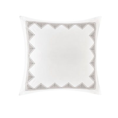 INK+IVY Isla Cotton Embroidered Euro Sham in White, Euro Sham II11-550
