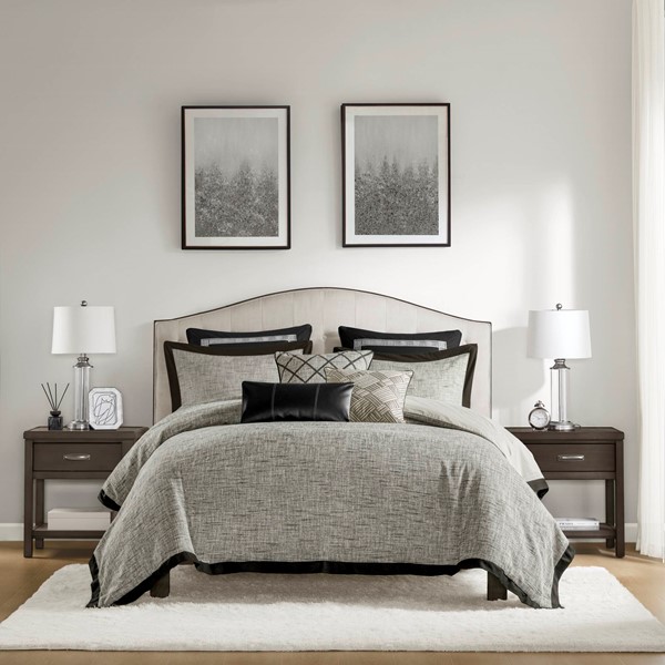 Madison Park Signature Reed Comforter Set in Gray, King MPS10-547 - Image 5