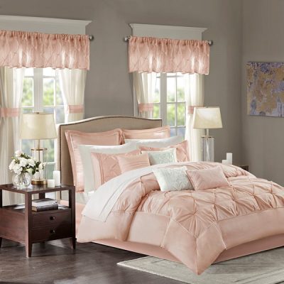 Madison Park Essentials Joella 24 Piece Room in a Bag in Blush, Queen MPE10-809