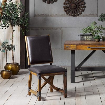 INK+IVY Lancaster Dining Chair in Chocolate, One Size FPF20-0377