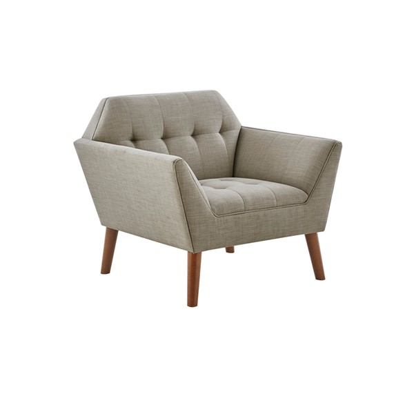 INK+IVY Newport Wide Mid-Century Modern Lounge Chair Set of 2 in Light Grey, Set of 2 II110-0589 - Image 3