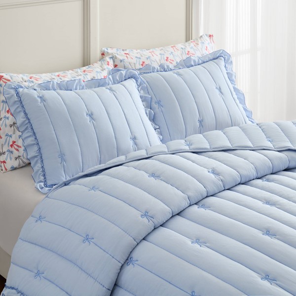 Intelligent Design Liv Quilt Set in Blue, Full/Queen ID13-2521 - Image 7