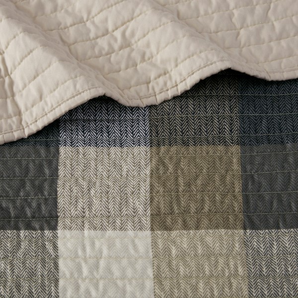 Madison Park Ridge 6 Piece Reversible Plaid Daybed Cover Set in Neutral, Daybed MP13-8387 - Image 5