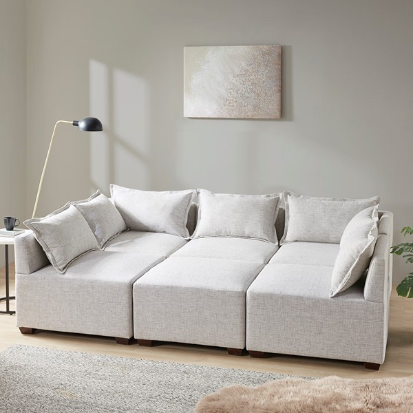 INK+IVY Molly Modular Sectional Sofa Collection in Silver Grey, Corner Chair II100-0505 - Image 2