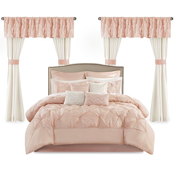 Madison Park Essentials Joella 24 Piece Room in a Bag in Blush, Cal King MPE10-811 - Image 2