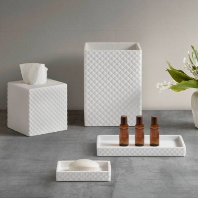 Nomad Home Resin Bath Accessories set in White, One Size NH90-0078