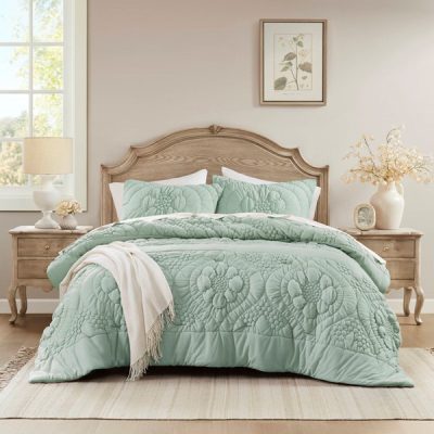 Madison Park Elise Comforter Set in Sage, Full/Queen MP10-8676
