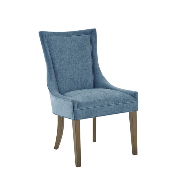 Madison Park Signature Ultra Upholstered Dining Side Chairs with wood legs (Set of 2) in Blue, Set of 2 MPS108-0302 - Image 7