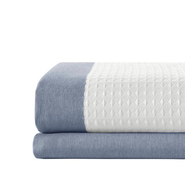 Madison Park Spa Waffle Shower Curtain with 3M Treatment in Dark Blue, 72x78" MP70-8557 - Image 7