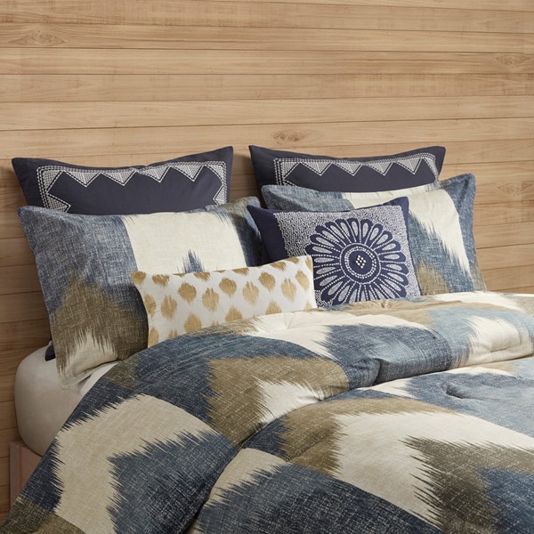 INK+IVY Alpine Cotton Comforter Mini Set in Navy, King/Cal King II10-553 - Image 3