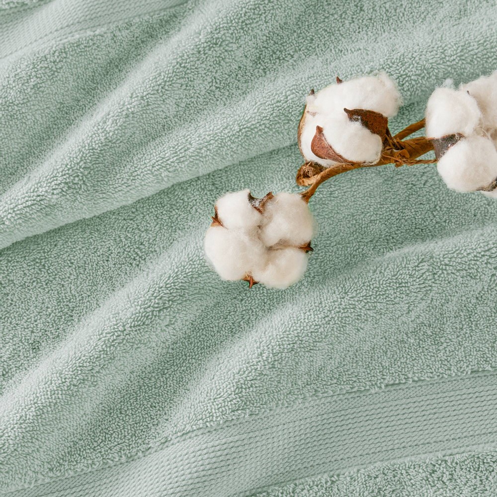 Madison Park Signature 800GSM 100% Cotton Bath Sheet 2 Piece Set in Seafoam, 34x68" - 2PK MPS73-528 - Image 5