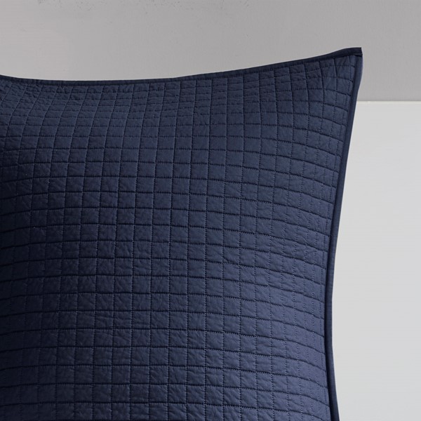 Urban Habitat Brooklyn Cotton Jacquard Comforter Set with Euro Shams and Throw Pillows in Navy, Twin/Twin XL UH10-2261 - Image 2