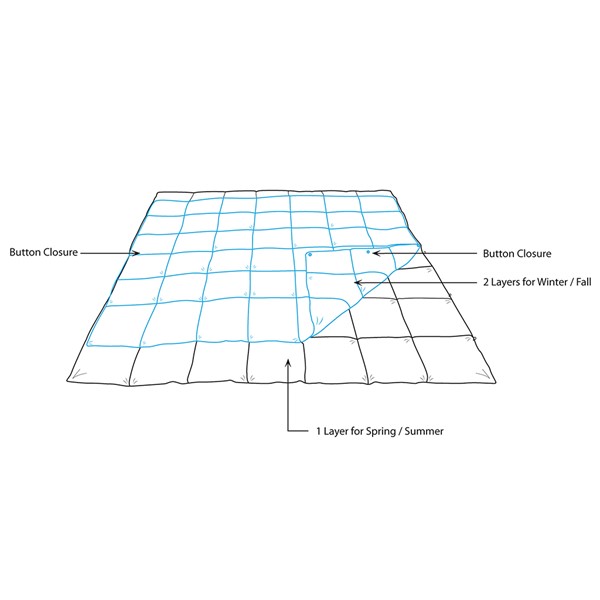 Sleep Philosophy Benton All Season 2 in 1 Down Alternative Comforter in White, Full/Queen BASI10-0257 - Image 6