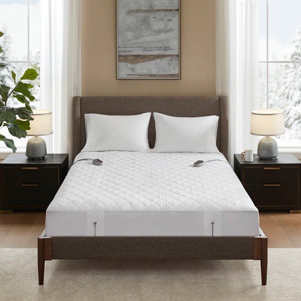 Beautyrest Cotton Deep Pocket Heated Mattress Pad-20 Heat Settings in White, Queen BR55-0900 - Image 2