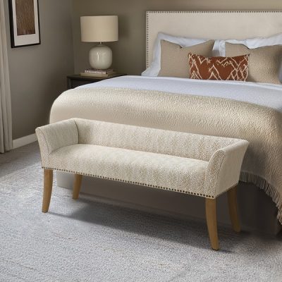 Madison Park Welburn Upholstered Bench in Taupe Multi, One Size MP105-0999