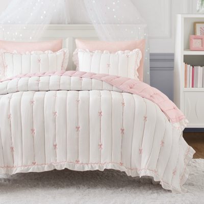 Intelligent Design Liv Quilt Set in Pink, Full/Queen ID13-2519