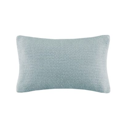 INK+IVY Bree Knit Oblong Pillow Cover in Light Blue, 12x20" II21-1302