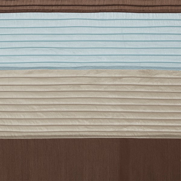Madison Park Amherst Faux Silk Shower Curtain in Blue, 72x72" MP70-220 - Image 6