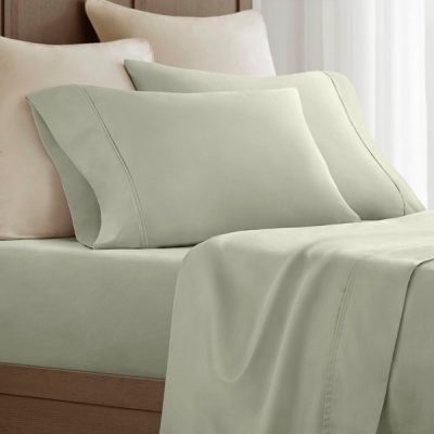 Harbor House 100% Egyptian Cotton Sateen Pillowcase Set in Sage, Standard Sham HHD21-1947