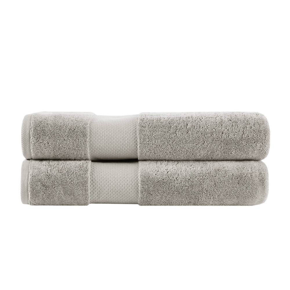 Madison Park Signature Turkish 100% Cotton Bath Sheet 2 Piece Set in Grey, 35x70" - 2PK MPS73-533 - Image 3