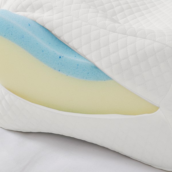 Sleep Philosophy Memory Foam Knee Pillow in White, Standard BASI30-0531 - Image 4
