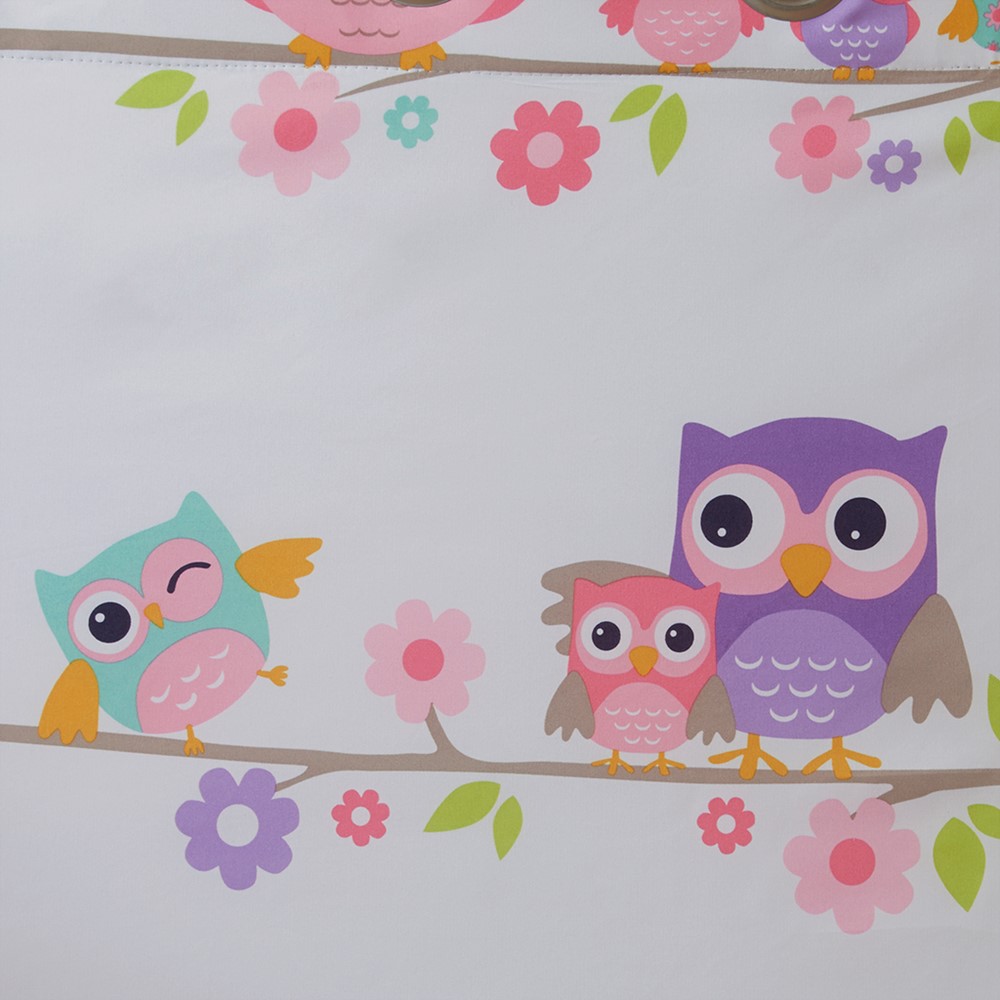 Mi Zone Kids Wise Wendy Owl Printed Blackout Curtain Panel, 50x63" MZK40-139 - Image 4