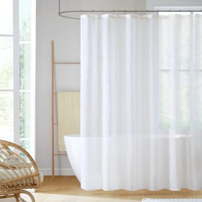 Madison Park Anna Sheer Shower Curtain in White, 72x84" MP70-8808