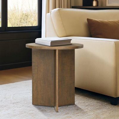 Martha Stewart Sadie Accent Table in Walnut Brown, One Size MT120-0186