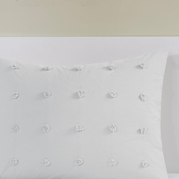 Urban Habitat Brooklyn Cotton Jacquard Duvet Cover Set with Euro Shams and Throw Pillows in Grey, Twin/Twin XL UH12-2162 - Image 6