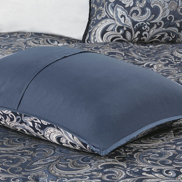 Madison Park Essentials Brystol 24 Piece Room in a Bag in Navy, Cal King MPE10-982 - Image 2