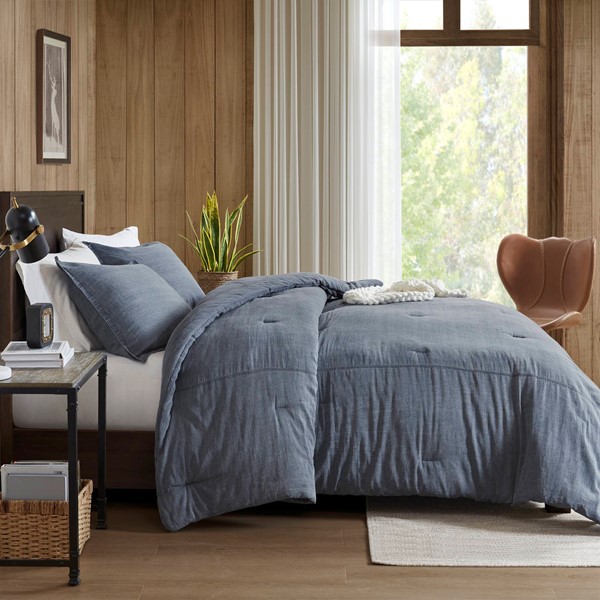 Woolrich Mckenzie Cotton Twill Washed Comforter Set in Blue, King/Cal King WR10-4035 - Image 4