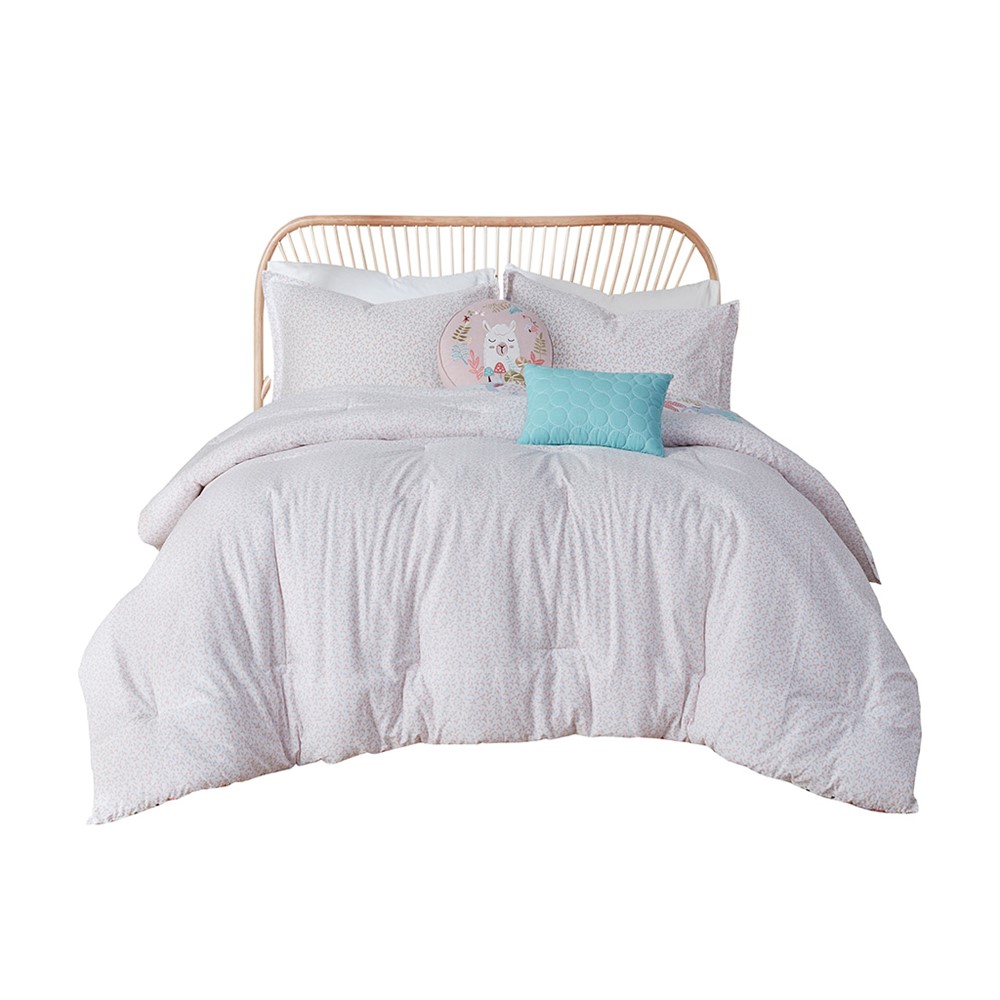Urban Habitat Kids Iris Woodland Animals Cotton Reversible Comforter Set in Blush, Twin UHK10-0156 - Image 2