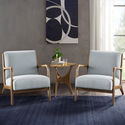 INK+IVY Novak Lounge Chair Set of 2 in Light Blue, Set of 2 II110-0581